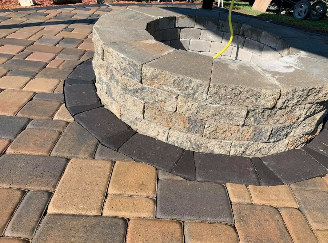 Fire Pit work by The Great Landscape LLC