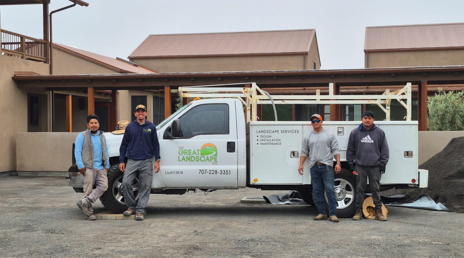 The Great Landscape team and landscaping work in Windsor, Sonoma County