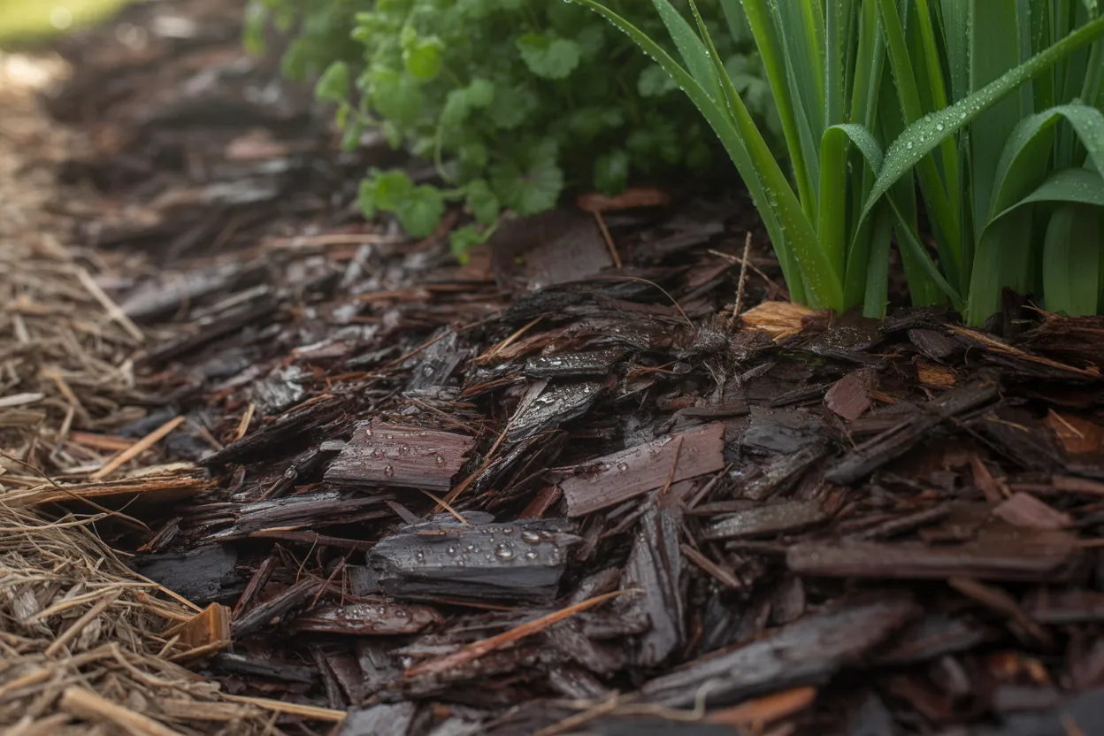 Mulch around plants