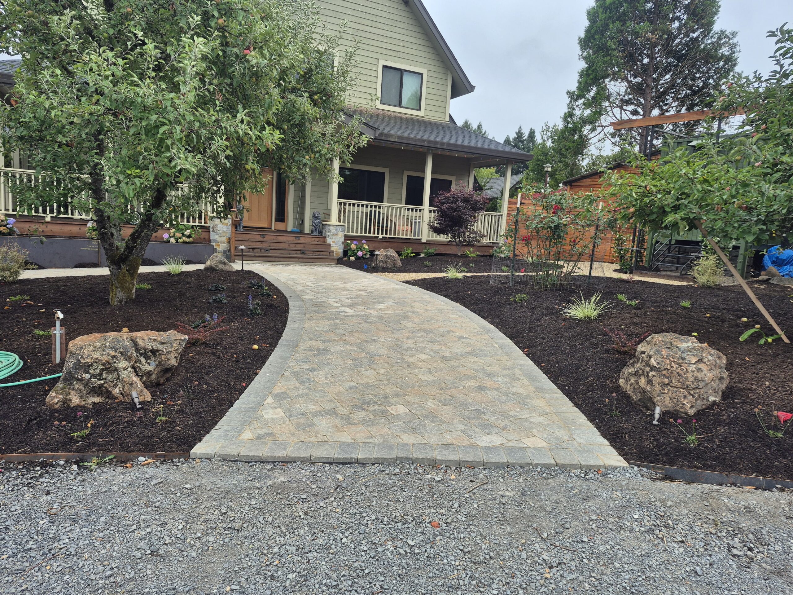 Landscape construction and lawn installation near Santa Rosa