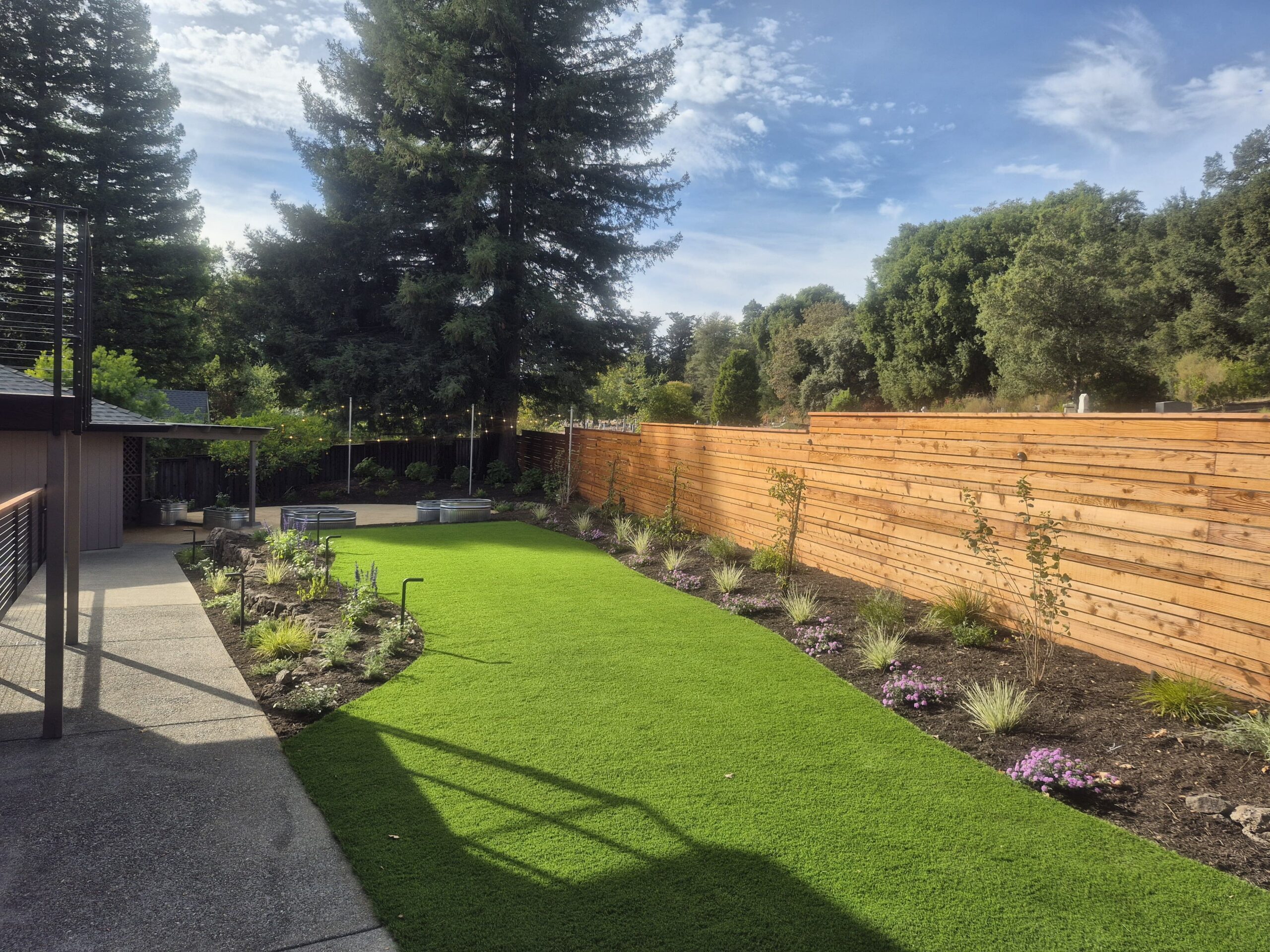 Completed landscape project by The Great Landscape in Sonoma County, CA
