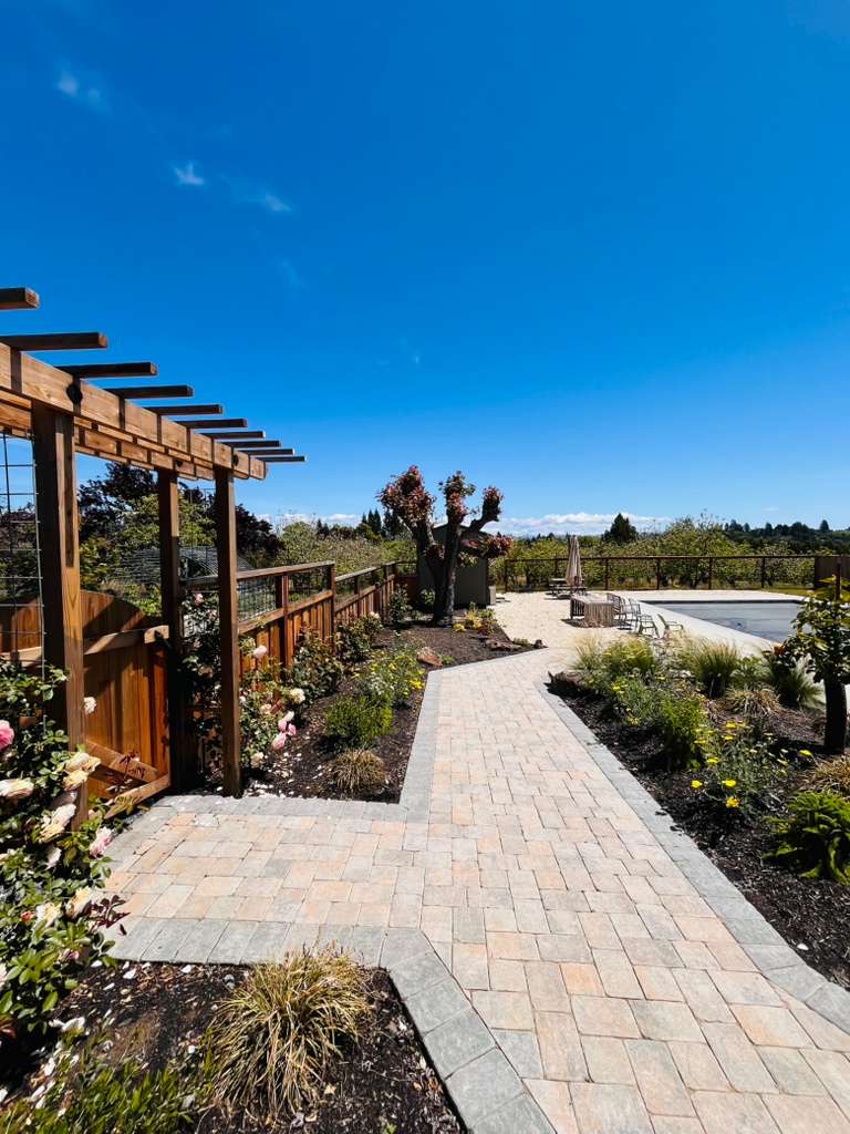 Custom landscape and outdoor living project in Sonoma County
